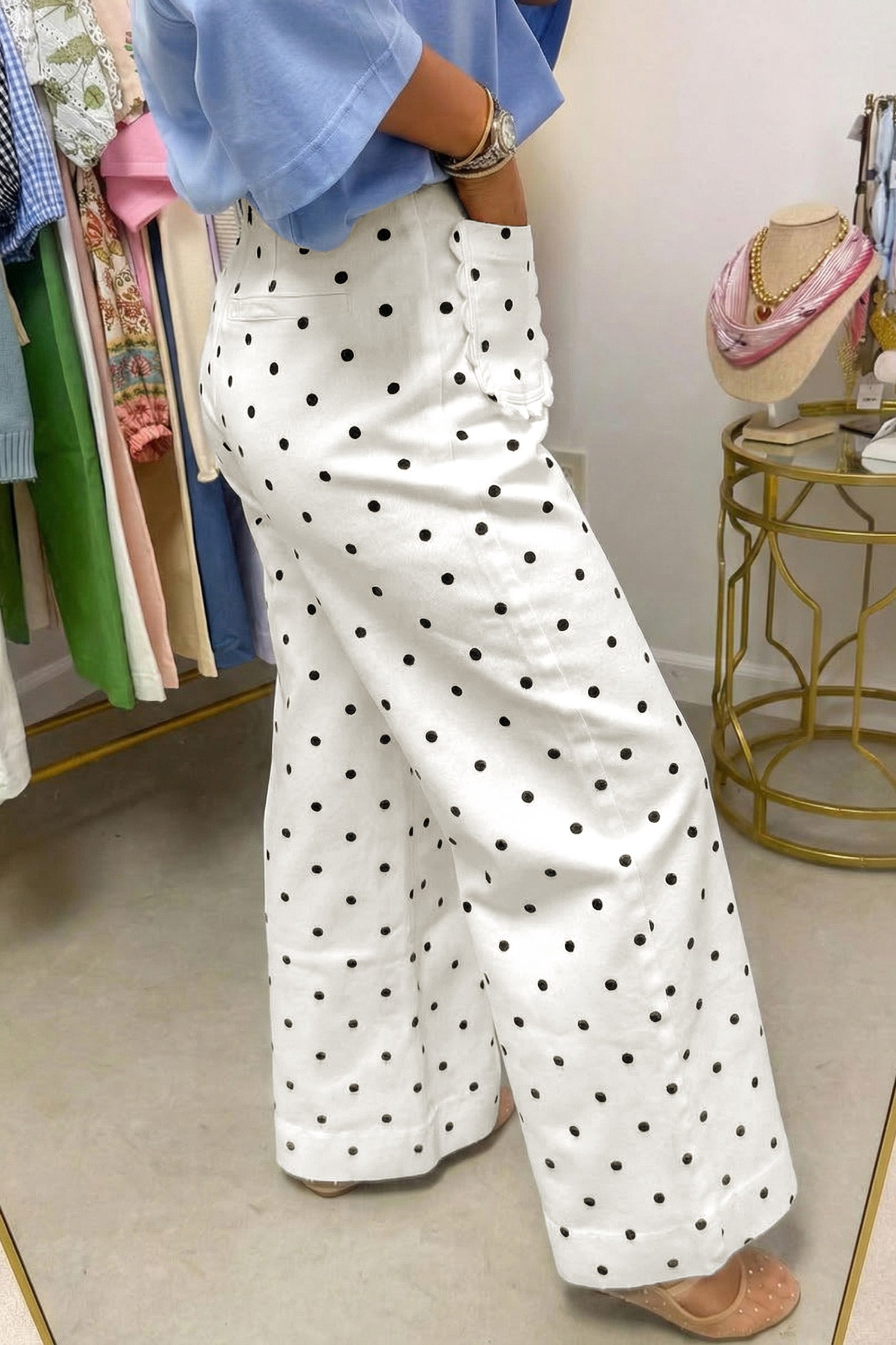 Whitley Patch Cotton Shift Pants in - Pants & Culotte photo