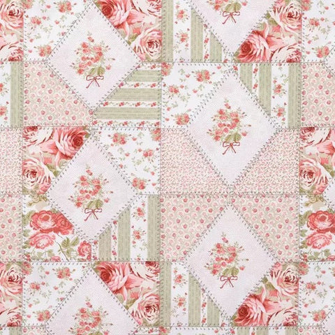 Pink Green Patchwork Ruffle Nursing Pillow Cover