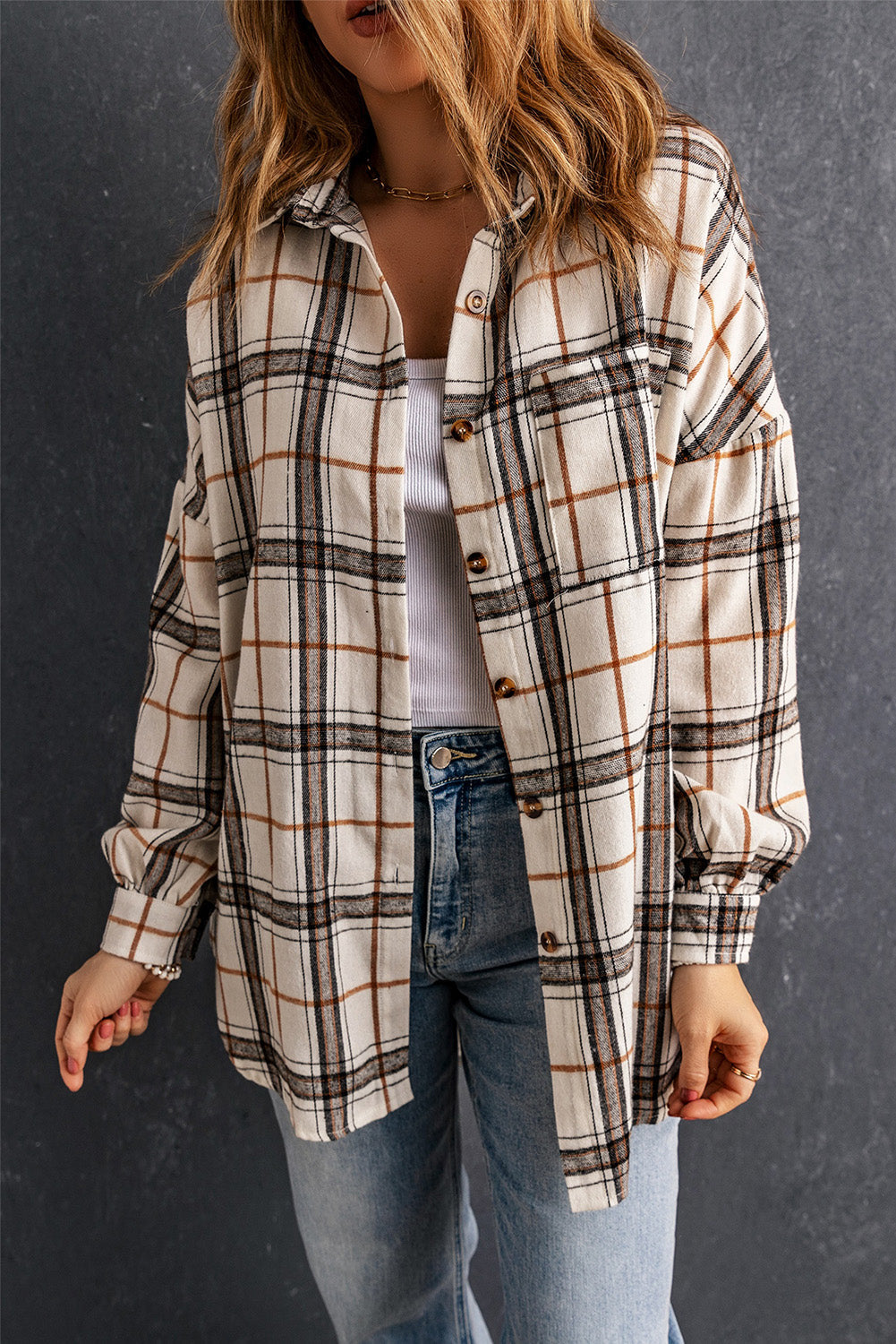 Emily Oversized Plaid Pattern Shacket