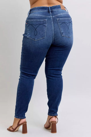 Judy Blue Full Size Washed Thermal Skinny Jeans Plus Size in - photo