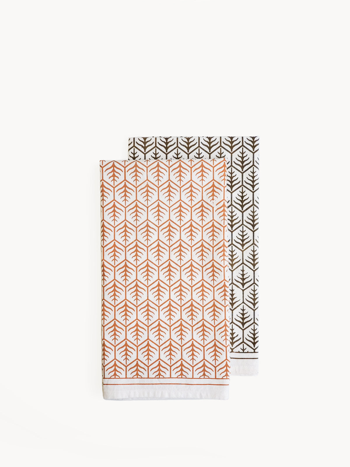 Hand Screen Printed Tea Towel - Set of 2 in - Kitchen Linens Sets photo