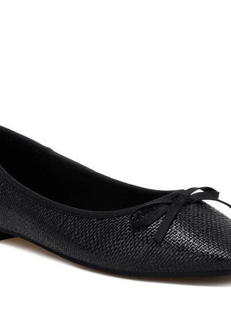 Rag & Co Paper Rings Raffia Ballet Flats