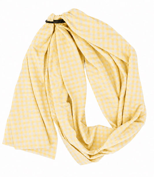 Little Mae & Co. Yellow Gingham Ring Sling Carrier -