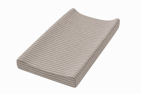 Grey Ivory Stripe Changing Pad Cover