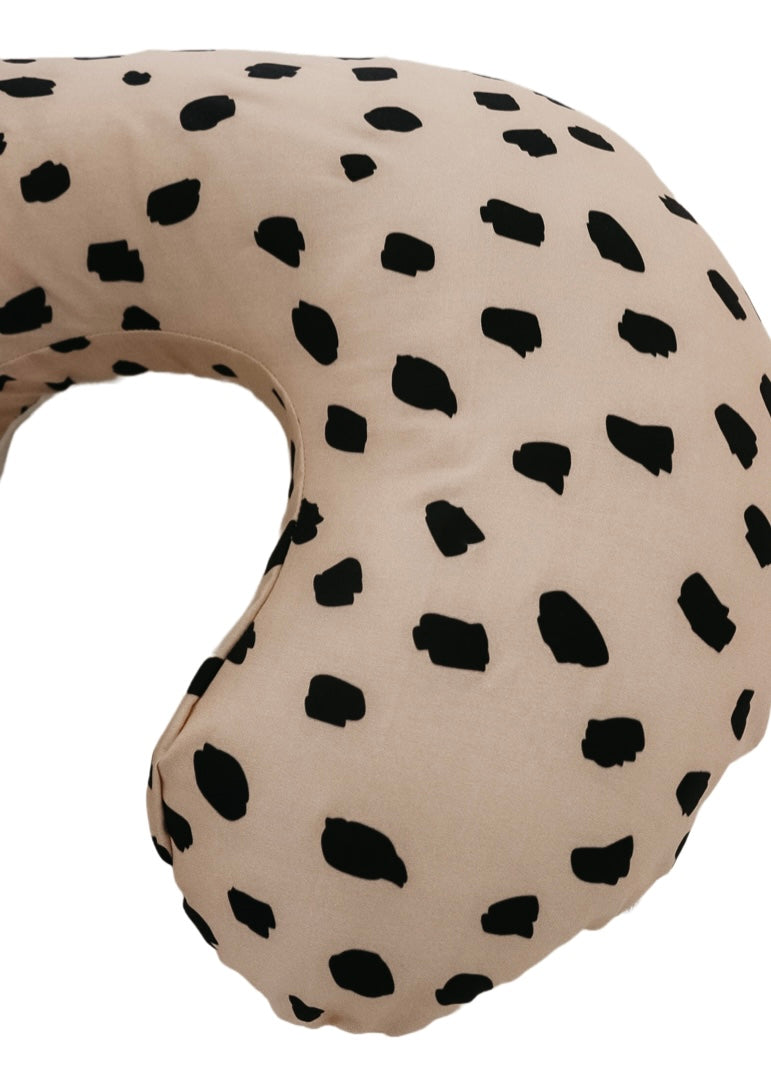 Beige Black Marks Sahara Nursing Pillow Cover in - Boppy Pillow Covers photo