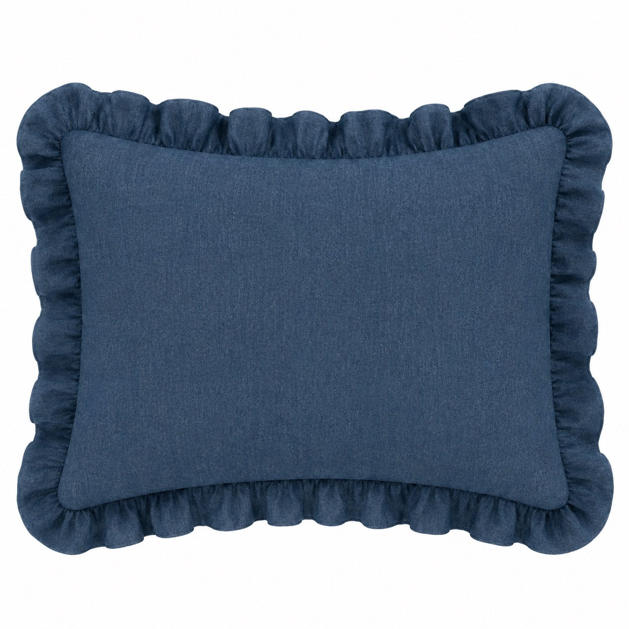 Little Mae & Co. Standard Ruffle Pillow Case Cover - Dark Denim