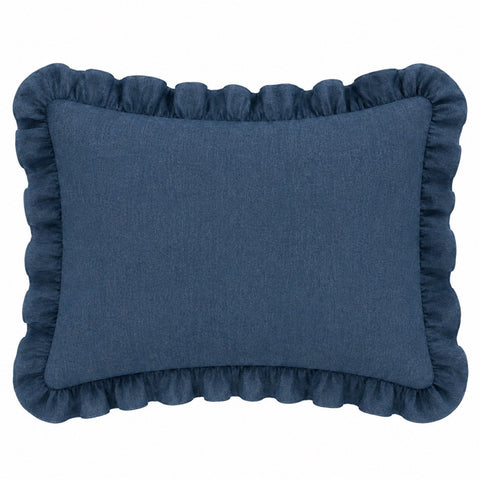 Little Mae & Co. Standard Ruffle Pillow Case Cover - Dark Denim