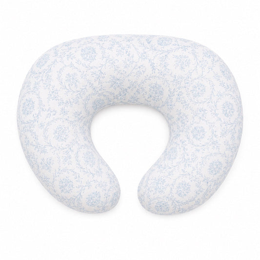 Blue Chinoiserie Ruffle Nursing Pillow Cover
