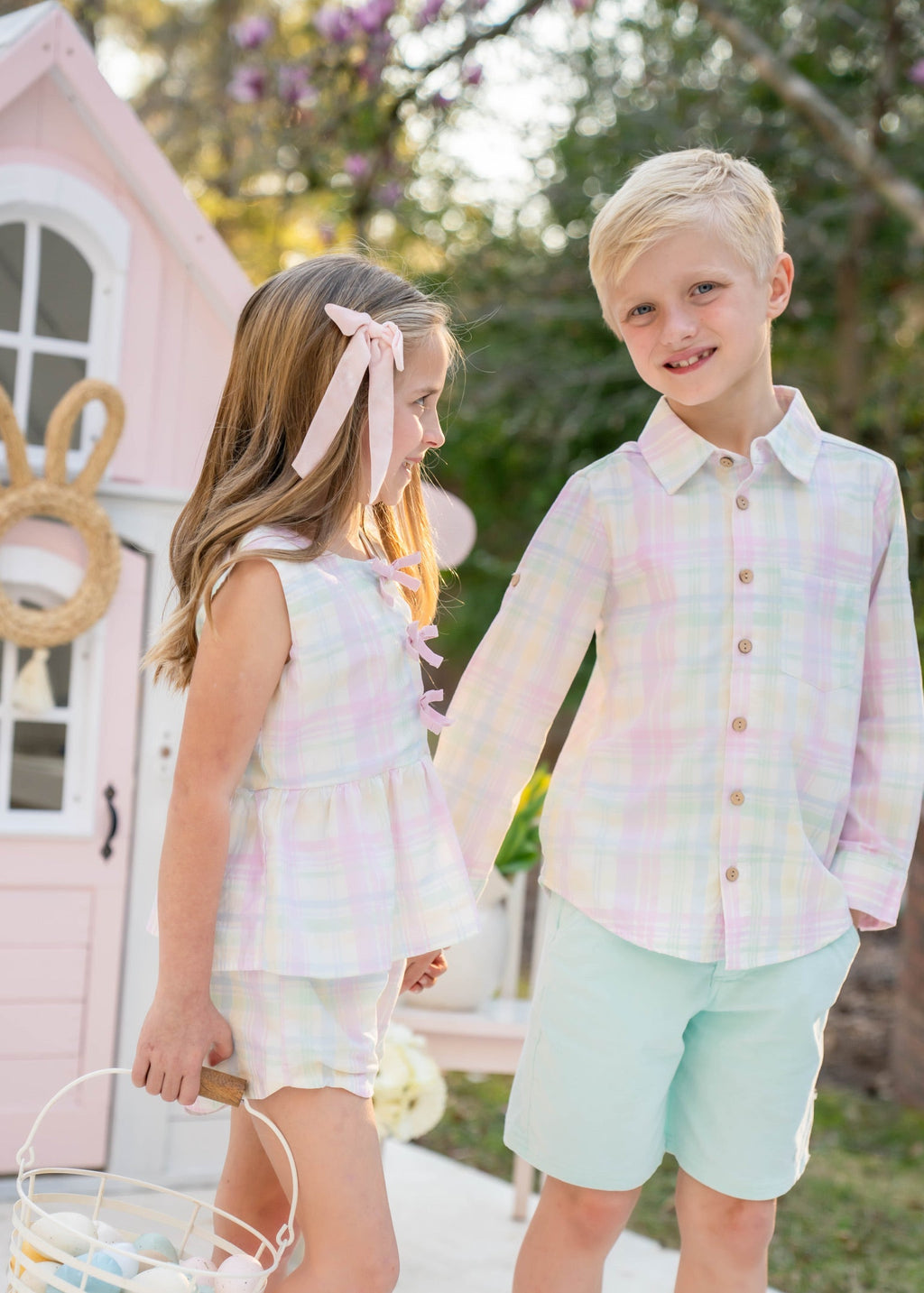 Taffy Plaid Shorts Set in - Outfit Sets photo