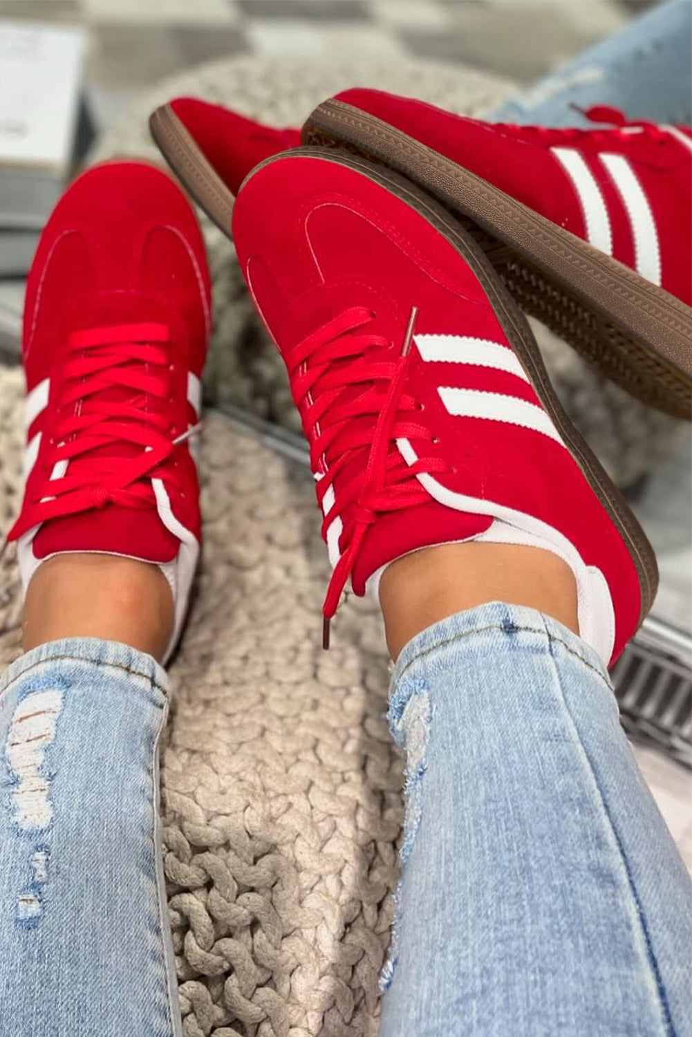 Harper Lace Up Flat Shoes in - Womens Shoes photo