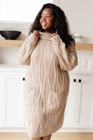 Bundled Beauty Turtleneck Sweater Dress - SwagglyLife Home & Fashion