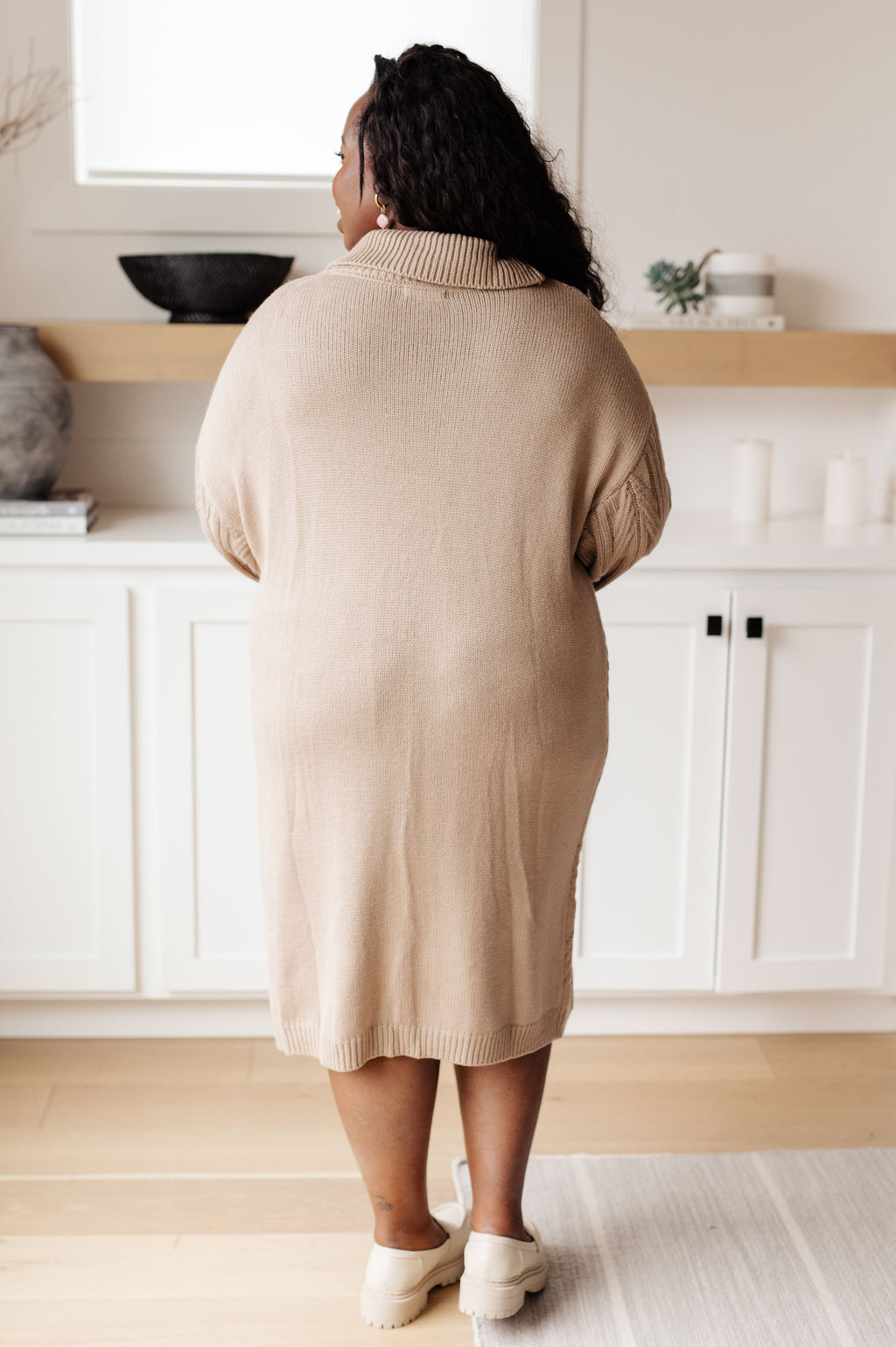 Bundled Beauty Turtleneck Sweater Dress - SwagglyLife Home & Fashion