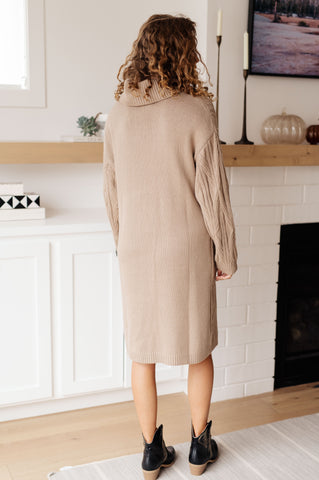 Bundled Beauty Turtleneck Sweater Dress - SwagglyLife Home & Fashion