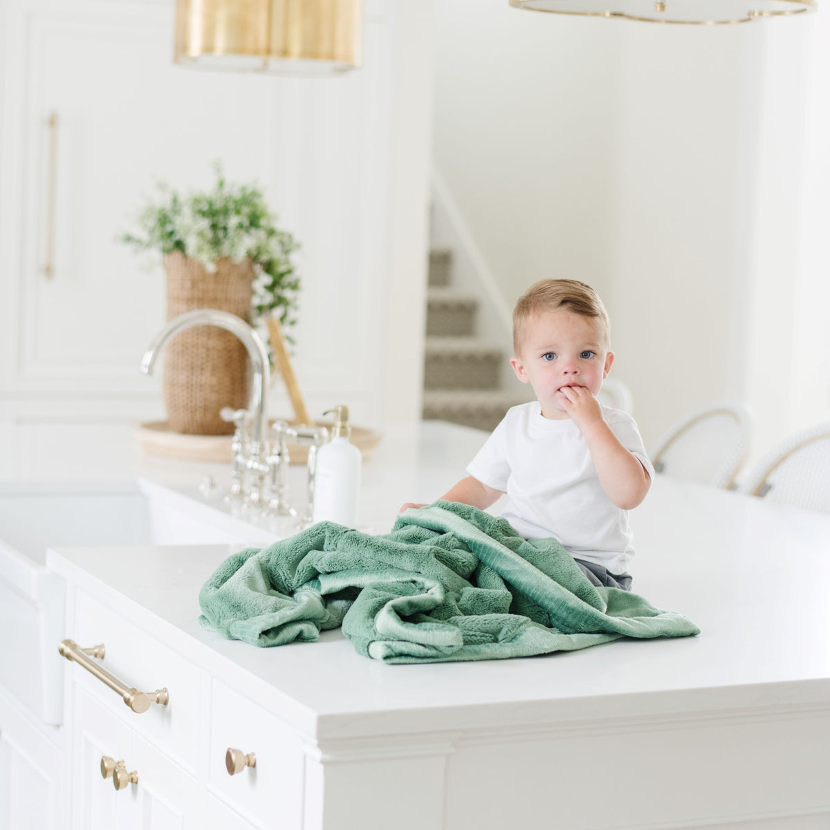 LUSH RECEIVING BLANKETS - Seagrass
