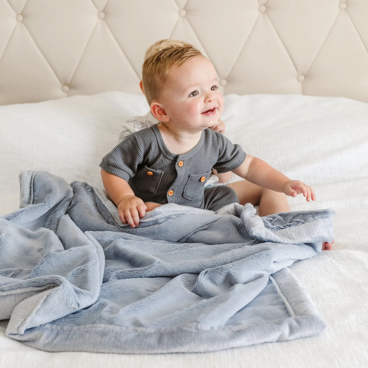 LUSH RECEIVING BLANKETS - Storm Cloud