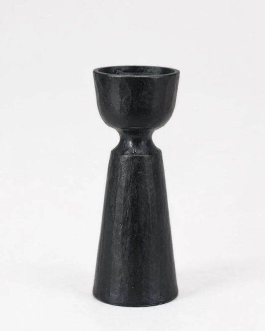 Foundry Hand-Forged Iron Candle Stand in Black Finish - Candle Holder photo