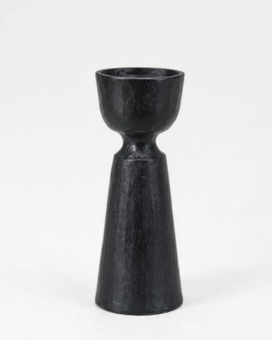 Foundry Hand-Forged Iron Candle Stand in Black Finish - Candle Holder photo