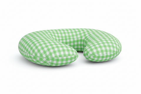 Green Gingham Nursing Pillow Cover