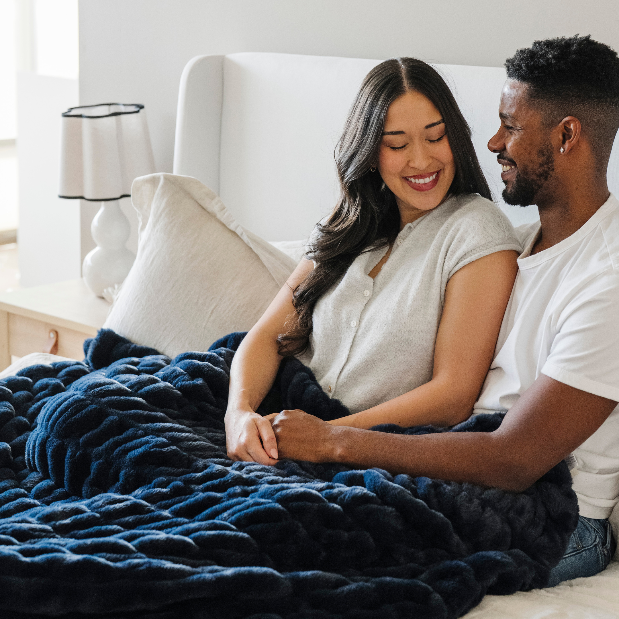 Saranoni Double Ruched XL Faux Fur XL Throw Blankets -