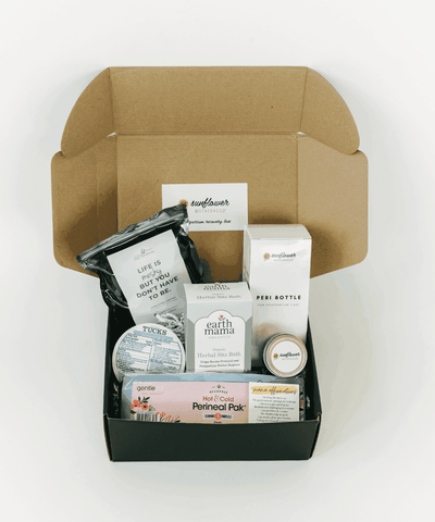 Sunflower Motherhood Postpartum Recovery Box in - Baby Gift Set photo