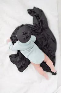 Swaddle Blanket and Hat Set - Black in - Swaddle Blankets & Hat / Headband Sets photo