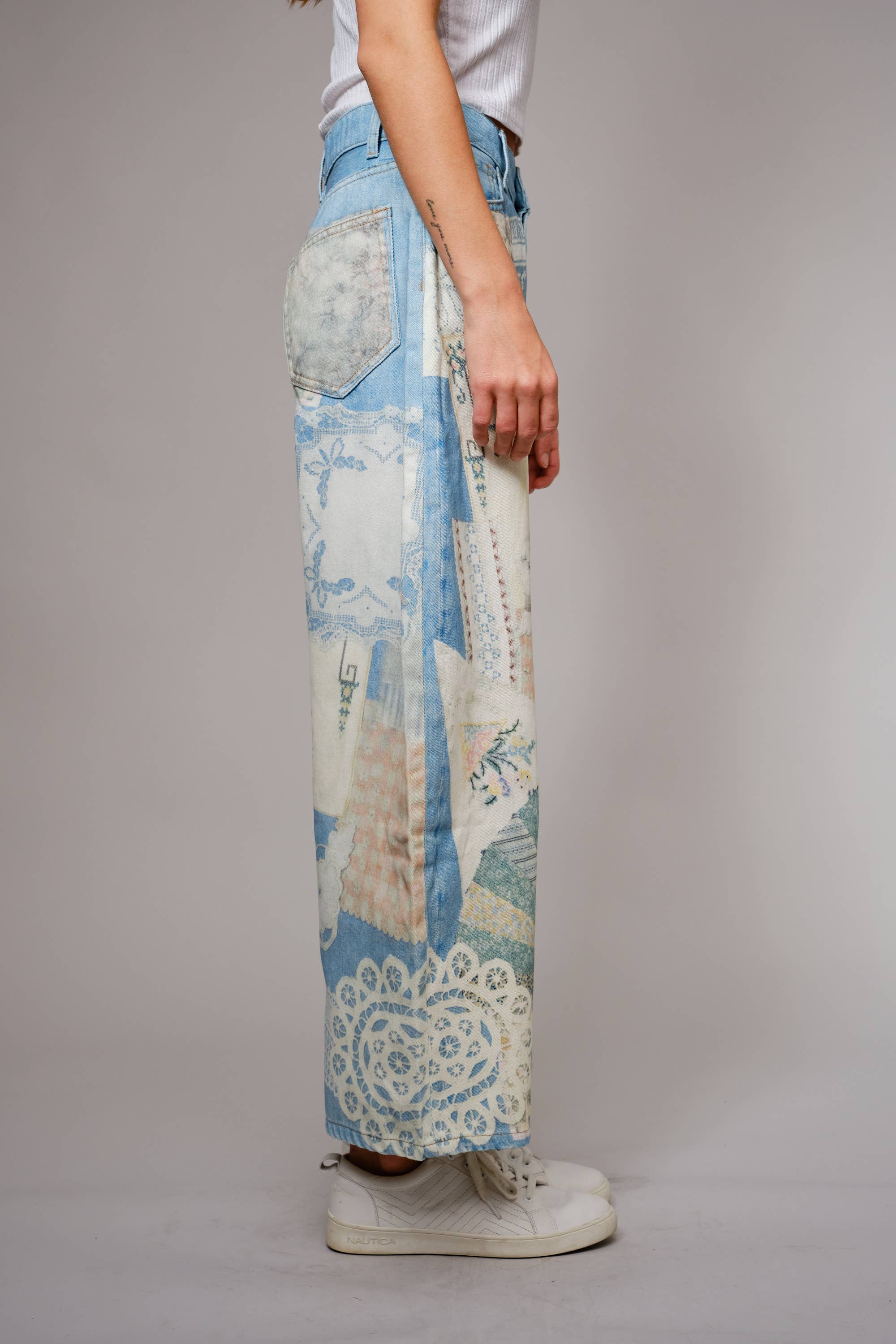 Emily Ann: Petticoat Patch Barrel Leg Jeans in - photo