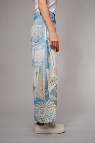 Emily Ann: Petticoat Patch Barrel Leg Jeans in - photo
