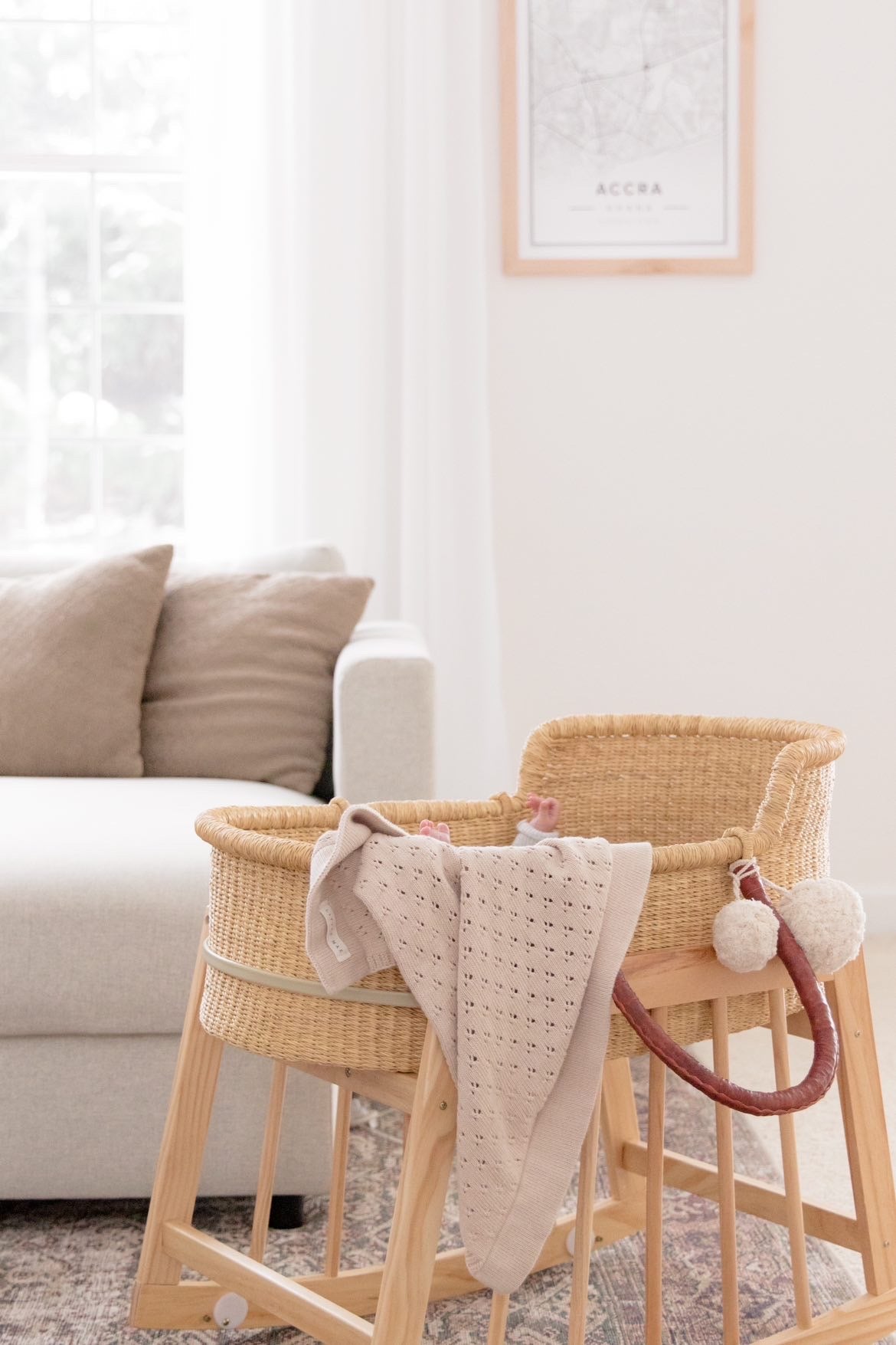 Little Mae & Co. Toffee Pointelle Knit Blanket in - photo