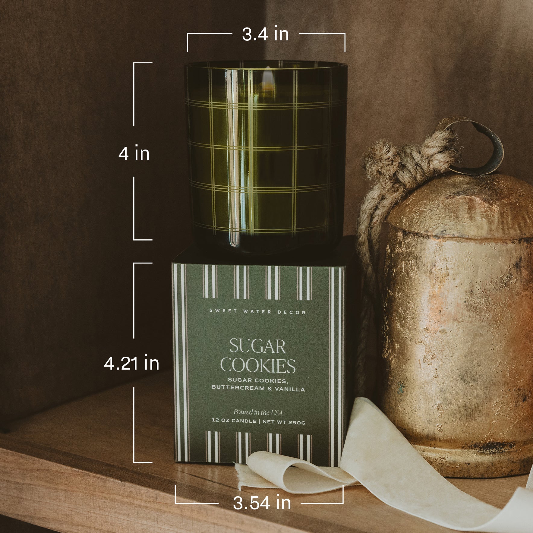 Warm and Cozy Soy Candle - Boxed Tinted Glass Jar - 12 oz