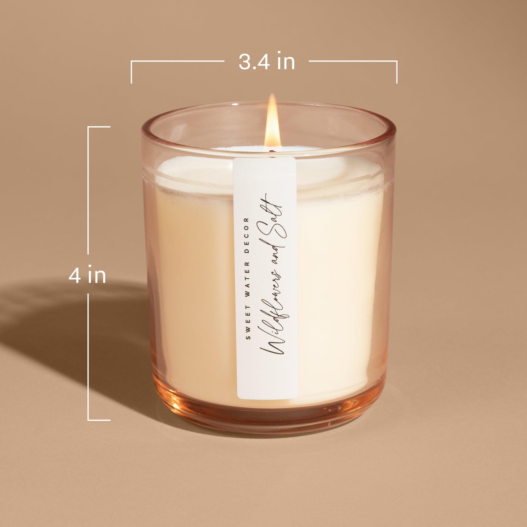 Cashmere and Vanilla Soy Candle - Tinted Glass Jar - 12 oz