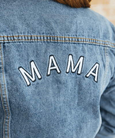 Blue Denim Mama Jacket in - Clothing photo