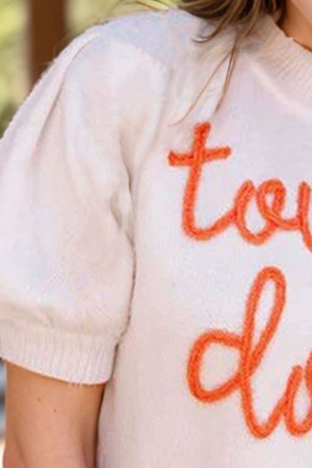 TOUCH DOWN Mock Neck Short Sleeve Knit Top - SwagglyLife Home & Fashion