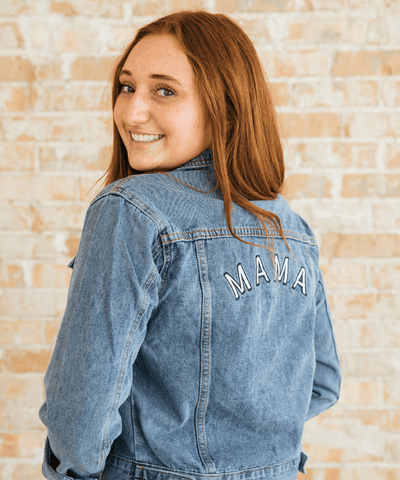 Blue Denim Mama Jacket in - Clothing photo
