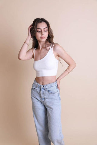 LETO Shoulder Strap Brami Top