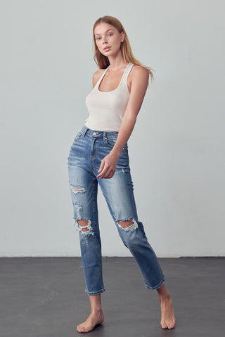 HIGH RISE GIRLFRIEND JEANS in - photo