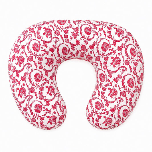 Little Mae & Co. Red Chinoiserie Ruffle Nursing Pillow Cover - New No Ruffle