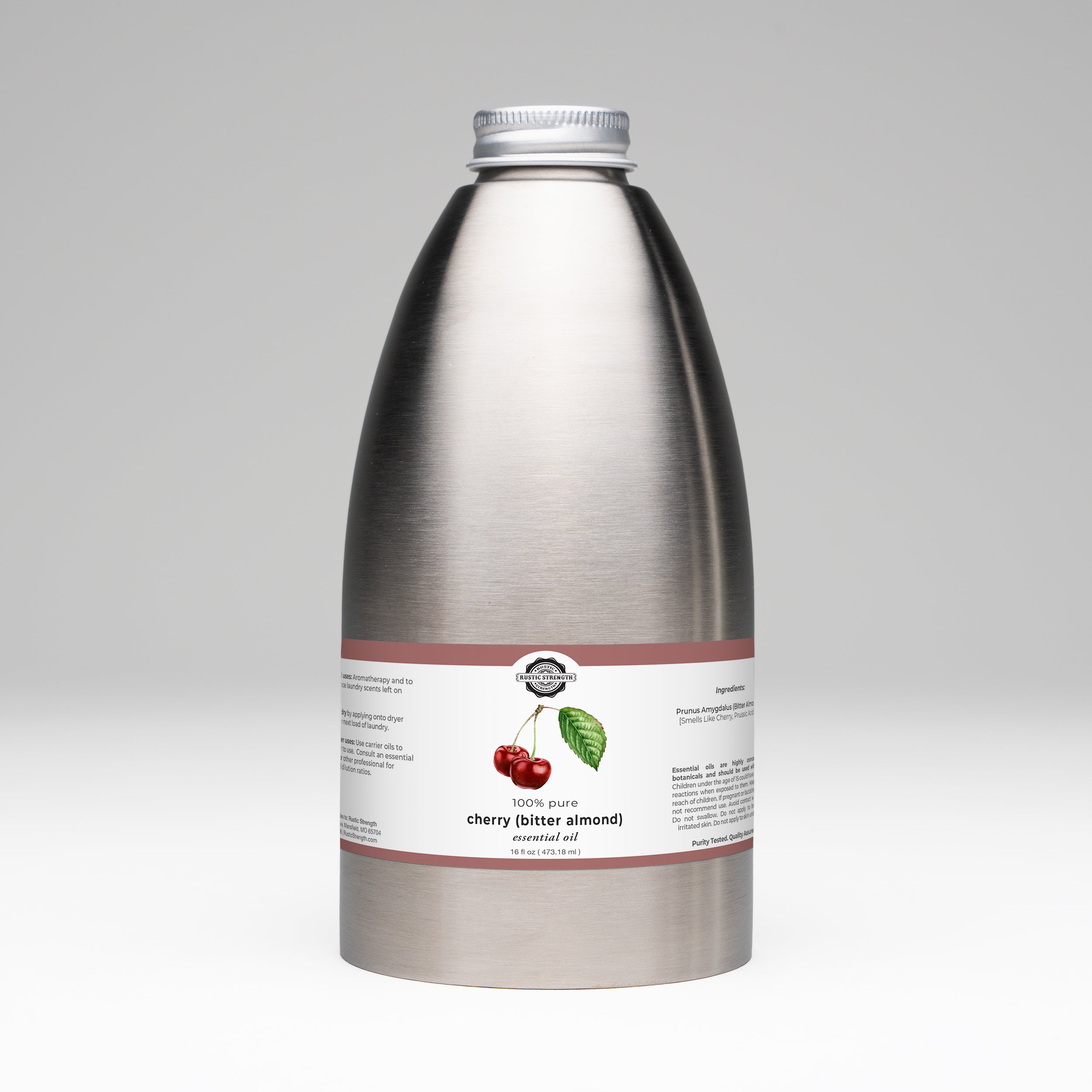 Cherry (Bitter Almond) Essential Oil - 16 oz Stainless Steel Bottle