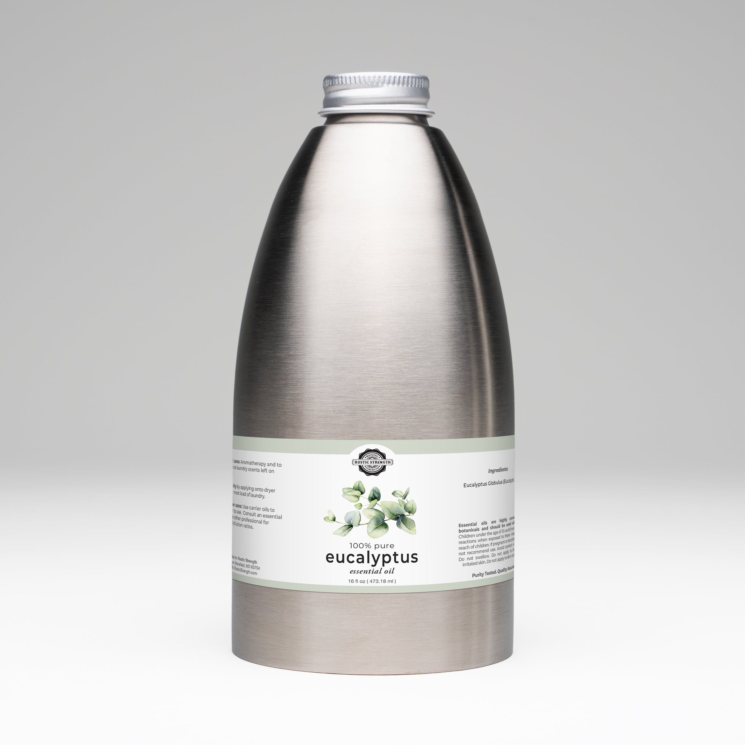 Eucalyptus Essential Oil - 16 oz Stainless Steel Bottle