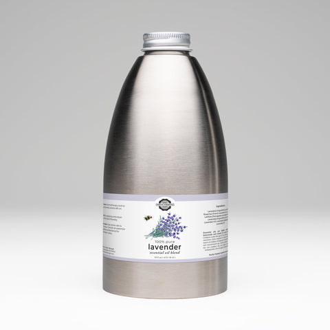 Lavender Essential Oil - 16 oz Stainless Steel Bottle