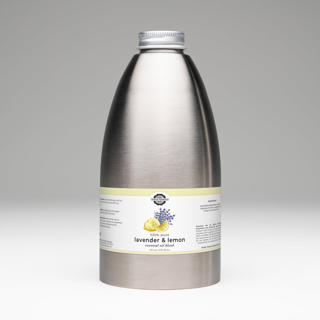 Lavender & Lemon Essential Oil Blend - 16 oz Stainless Steel Bottle