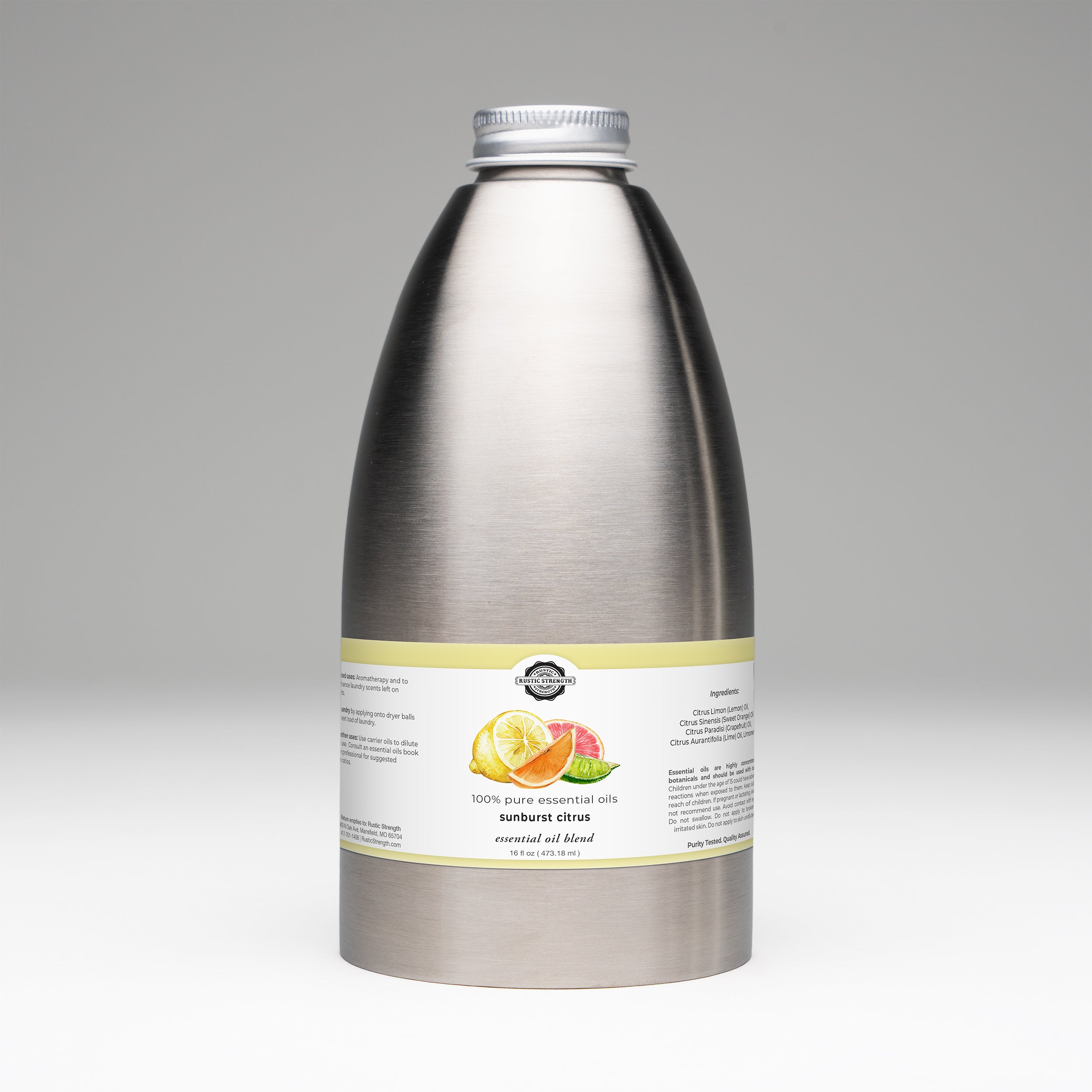 Sunburst Citrus Essential Oil Blend - 16 oz Stainless Steel Bottle