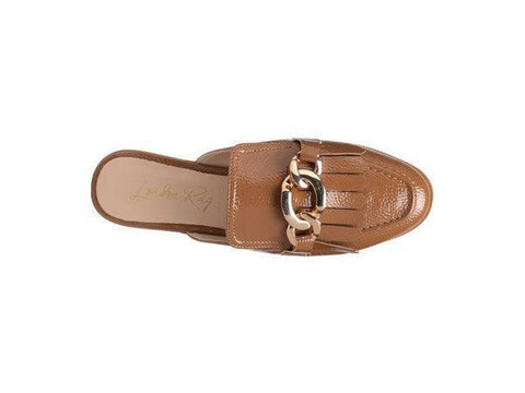 GLADIOLI Metal Buckled Fringe Detail Mules