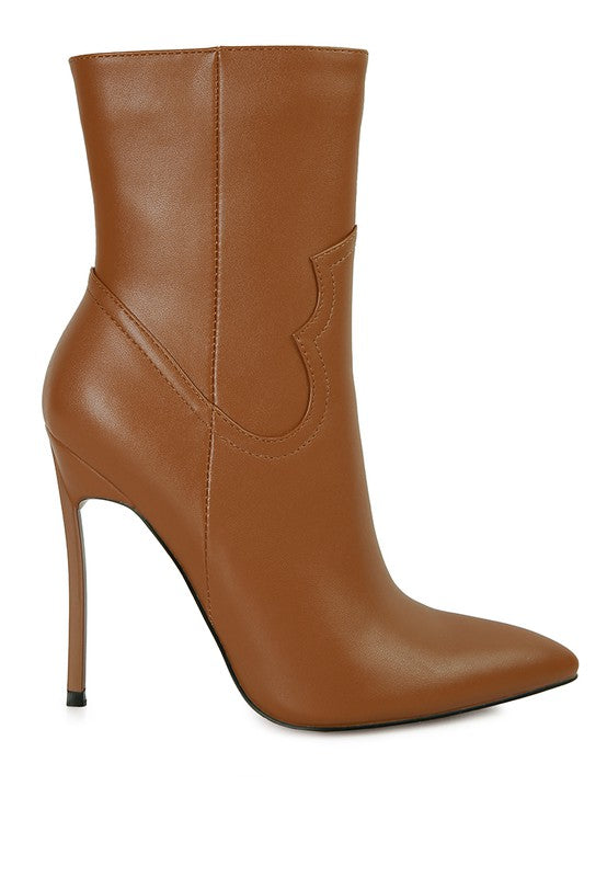 JENNER High Heel Cowgirl Ankle Boot in - photo