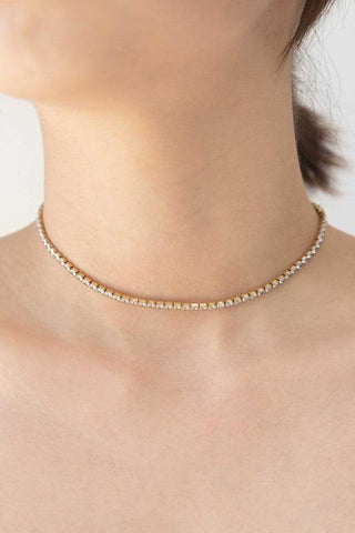 Lovoda Round Stone Tennis Necklace