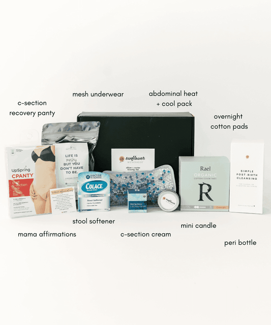 Sunflower Motherhood Deluxe C-Section Recovery Box in - Baby Gift Set photo