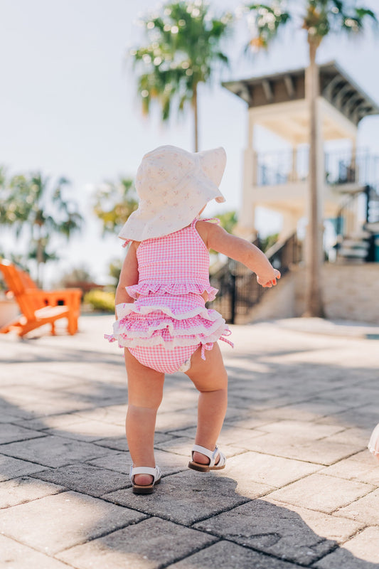 Paradise Pink Gingham High Waisted Bikini in - Swimwear photo