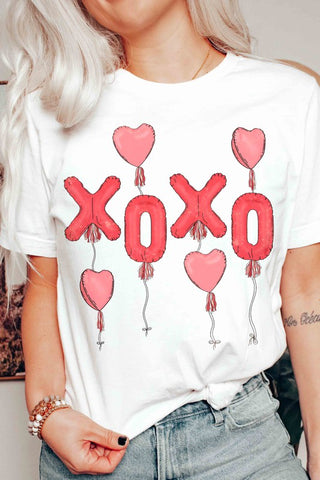 XOXO BALLOONS GRAPHIC TEE in WHITE - photo