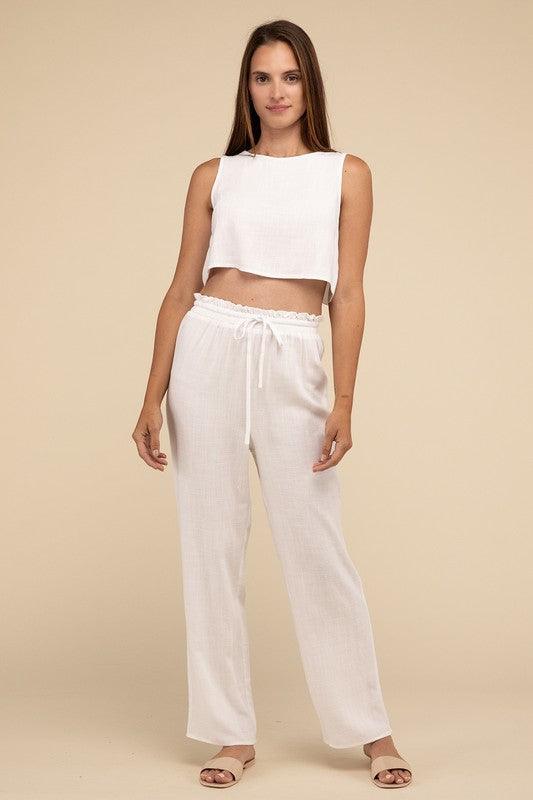HYFVE D-Linen Blended Top and Pants Set