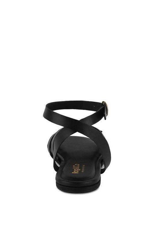Rag & Co ASHTON Flat Ankle Strap Sandals - SwagglyLife Home & Fashion