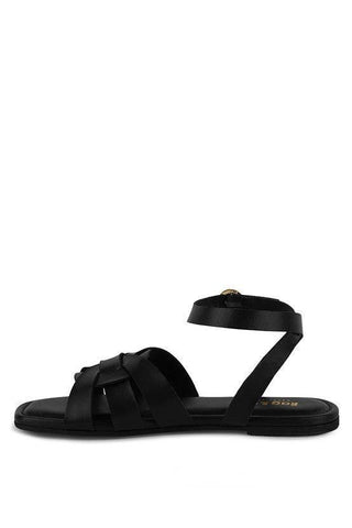 Rag & Co ASHTON Flat Ankle Strap Sandals - SwagglyLife Home & Fashion